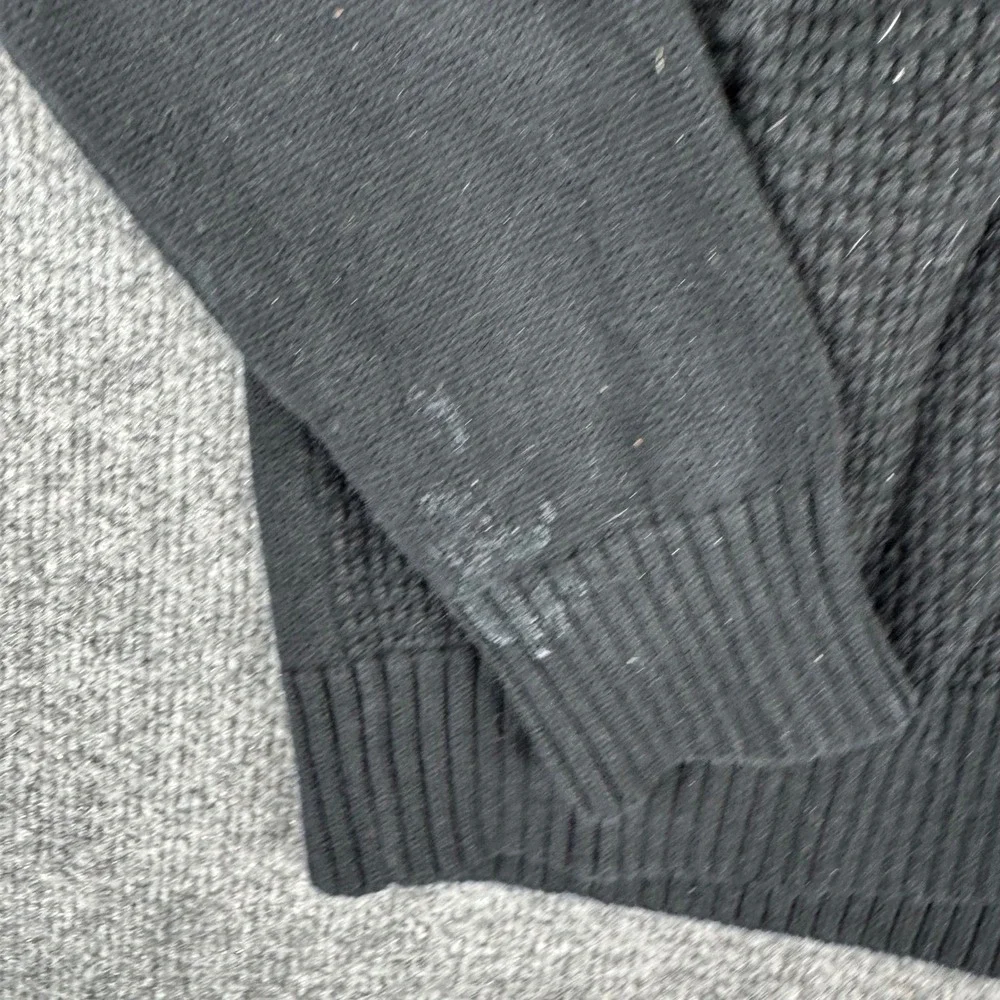 Express Cardigan Mens Size S Black Shawl Collar Toggle Button Cotton Waffle Knit